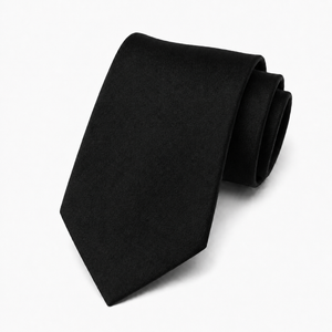 Cravatta Uomo Nera Tinta Unita Elegante