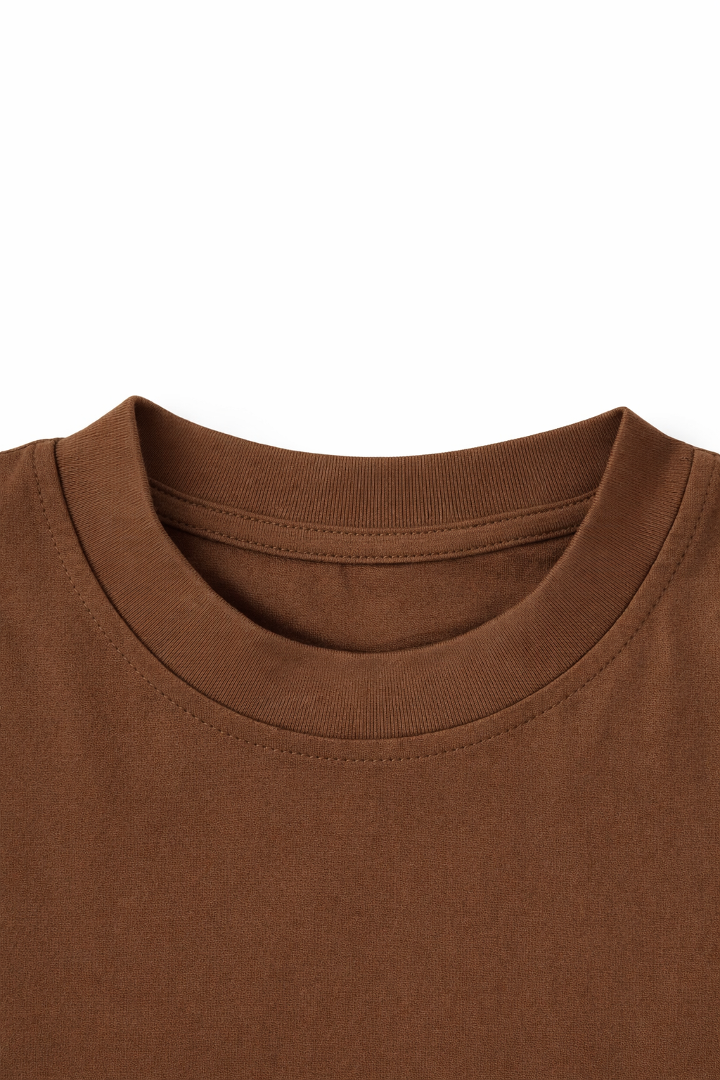 T-Shirt uomo marrone comfort slim in cotone