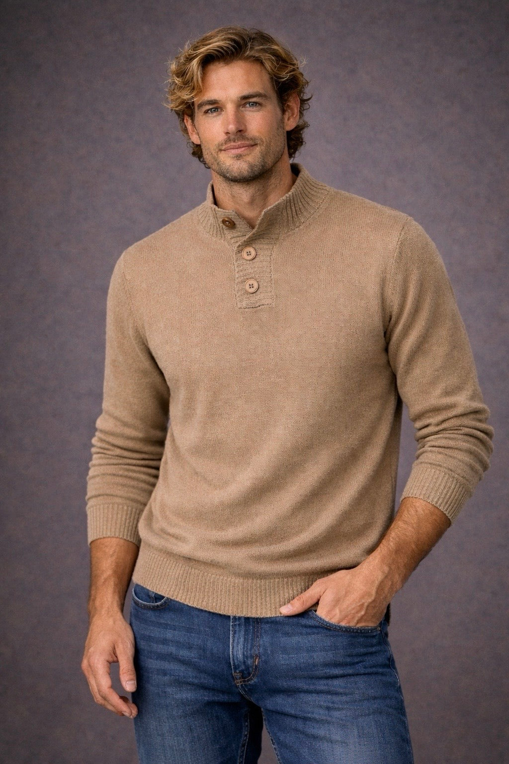 Maglione Uomo Collo Serafino