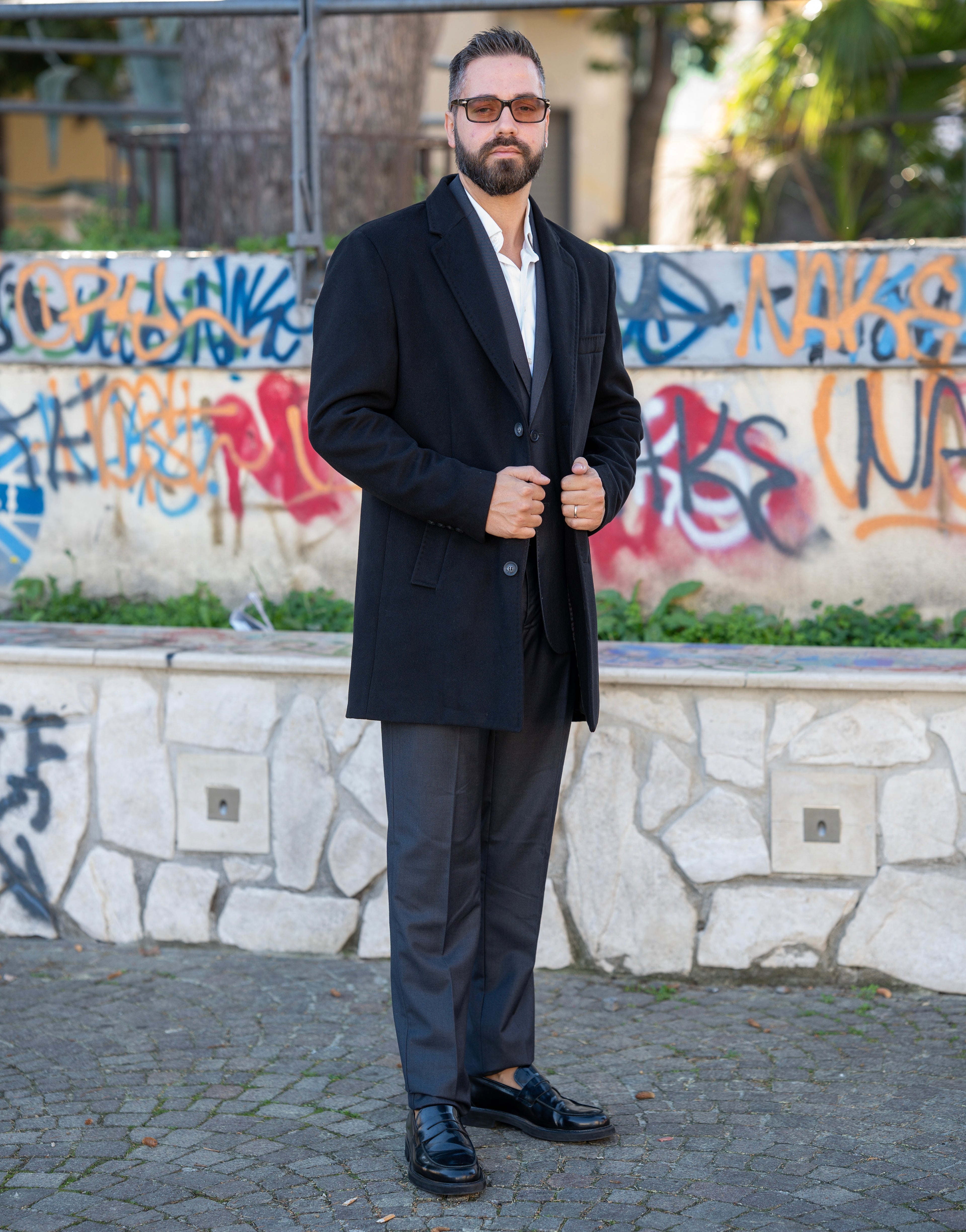 Cappotto Uomo Nero