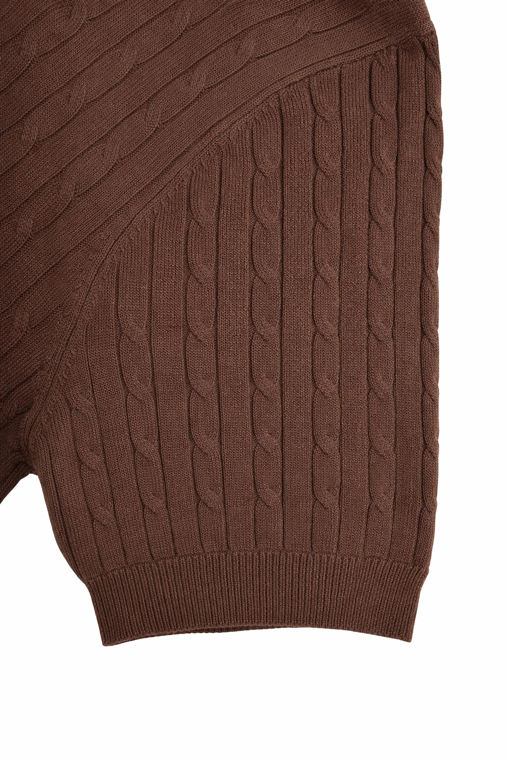 Polo uomo marrone con zip elegante casual