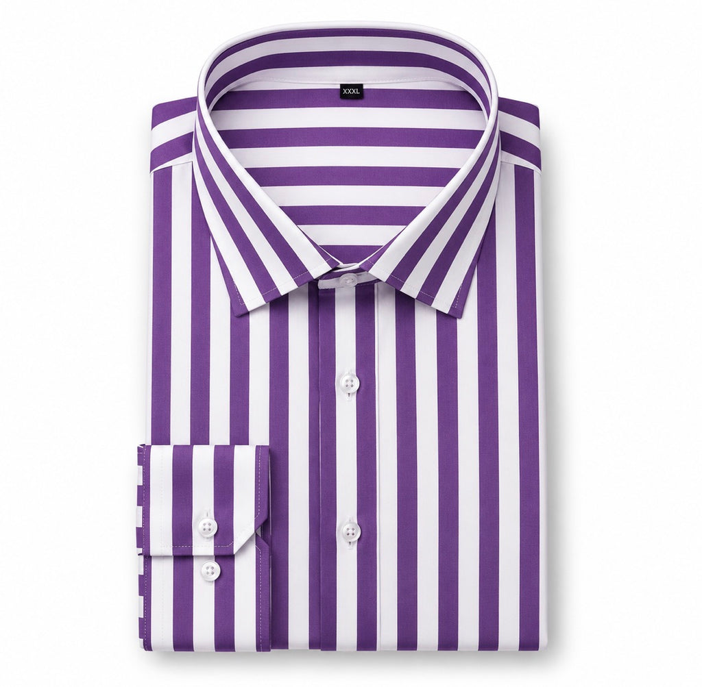 Camicia Uomo Righe Viola
