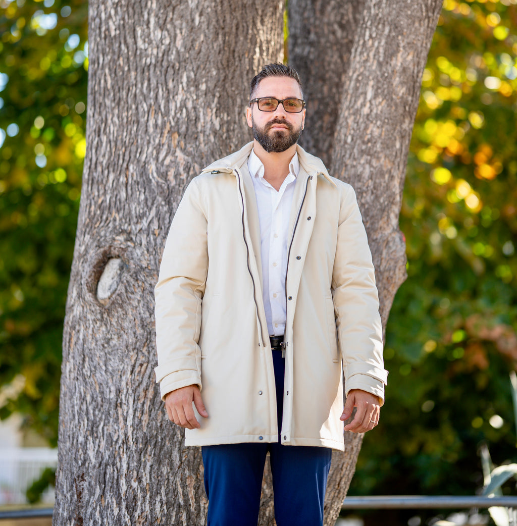 Giacca Parka Uomo Beige
