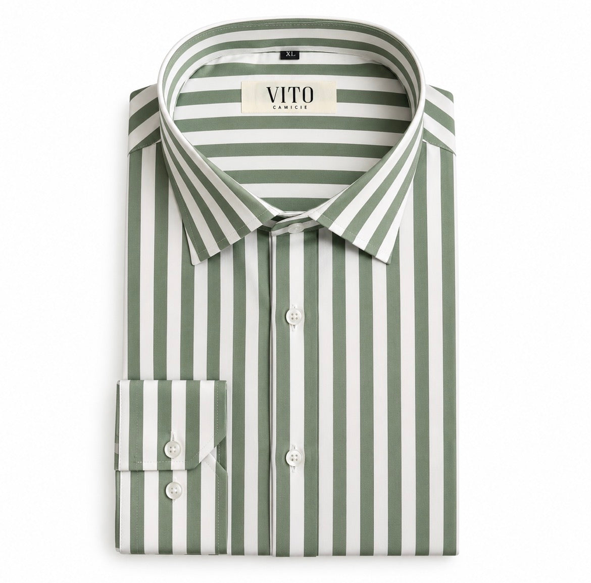 Camicia Uomo a Righe Verdi