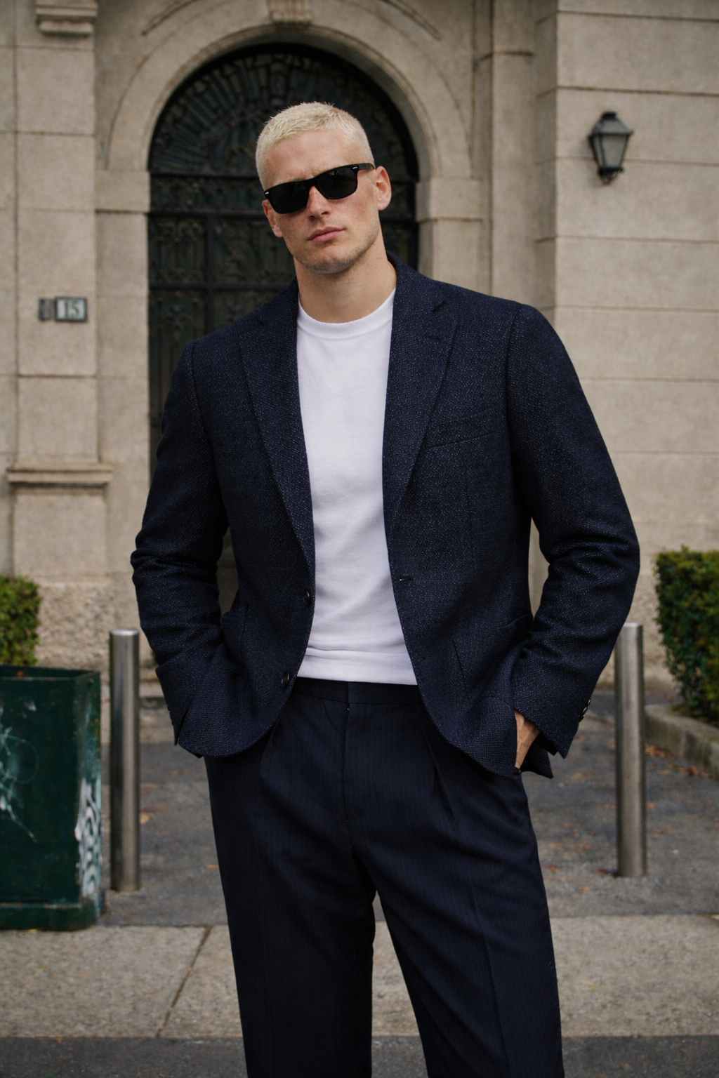 Giacca Texture Navy