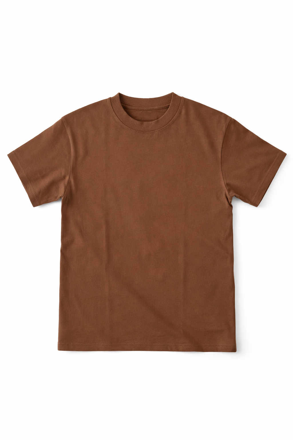 T-Shirt uomo marrone comfort slim in cotone