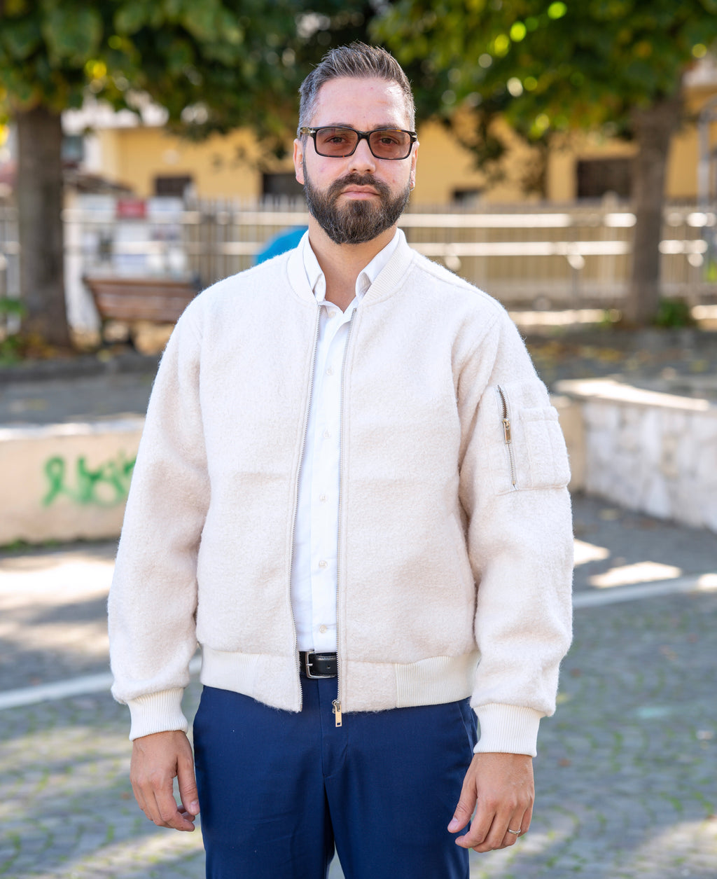Teddy Bomber bianco