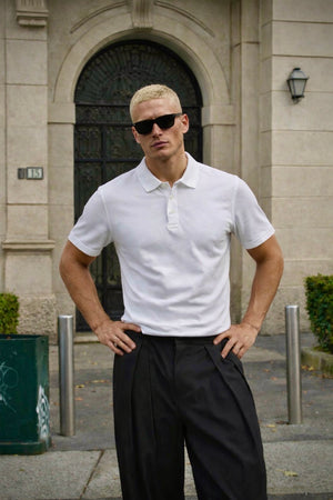 Polohemd für Herren, elegant-leger, weiß