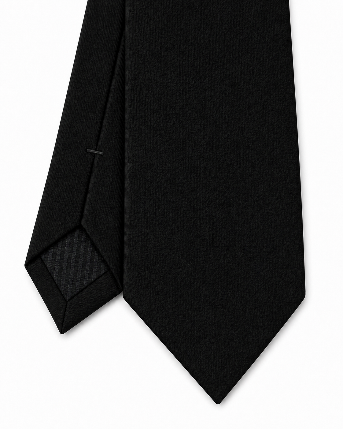 Cravatta Uomo Nera Tinta Unita Elegante