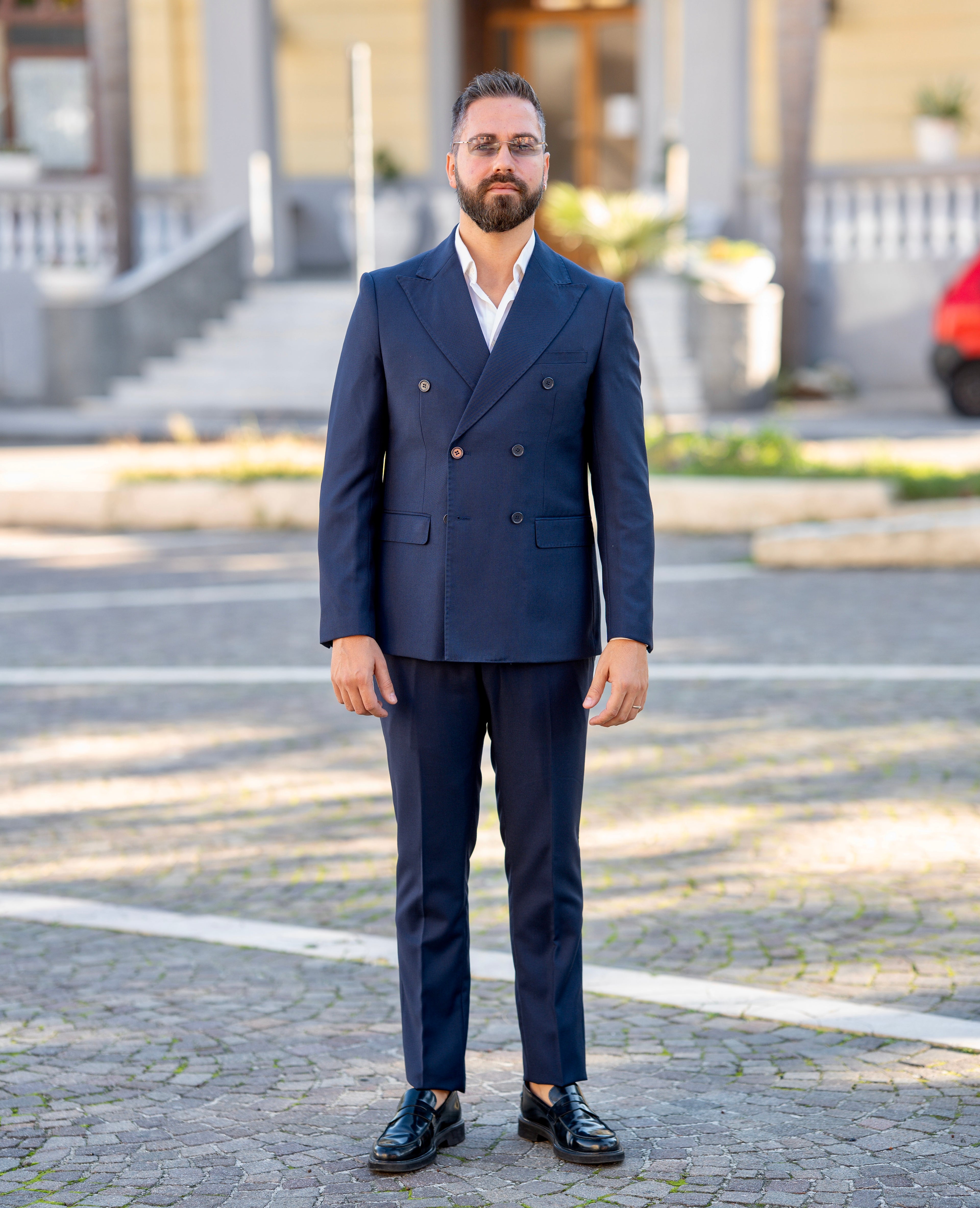 Abito Doppiopetto Uomo Blu