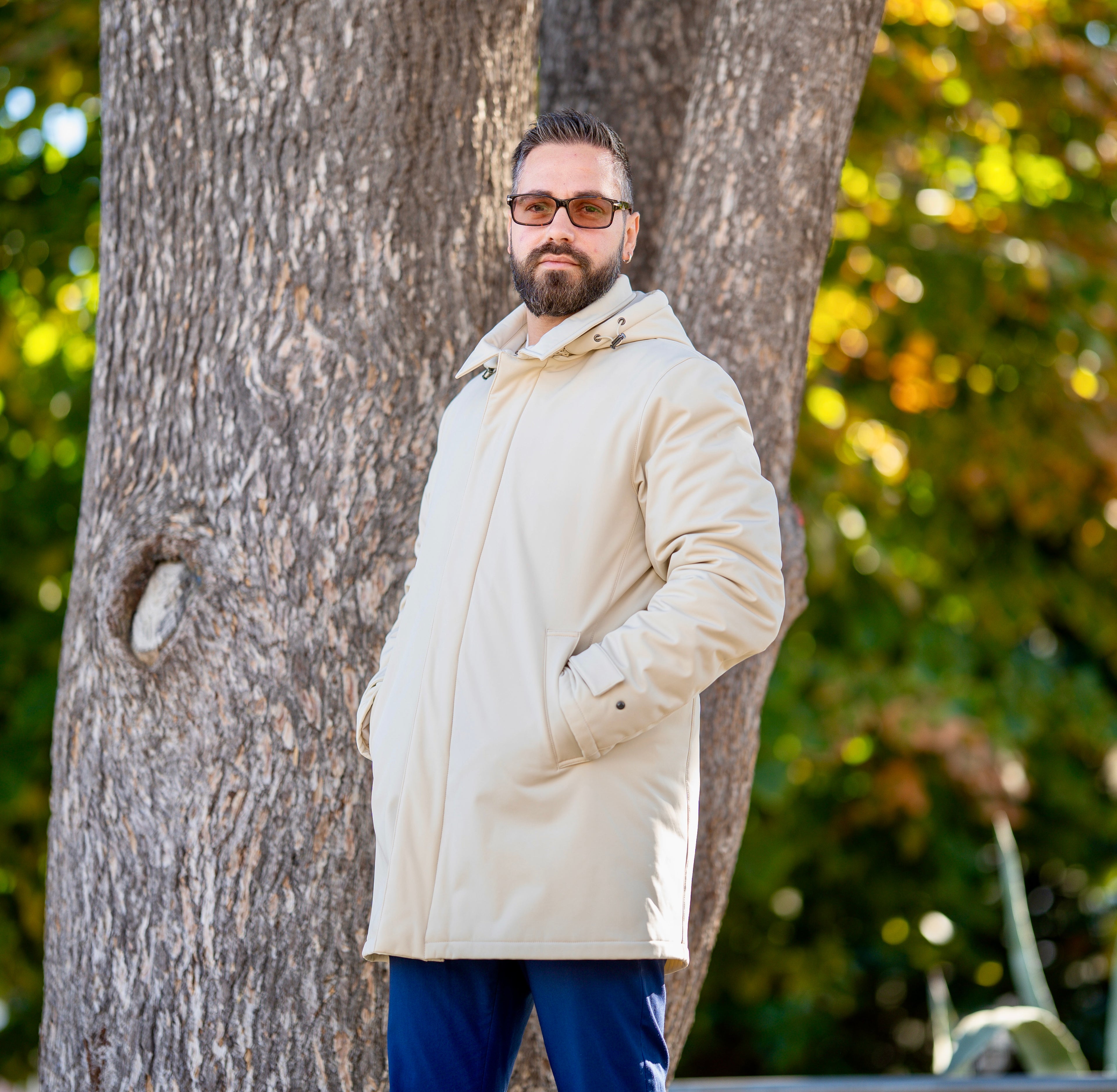 Giacca Parka Uomo Beige